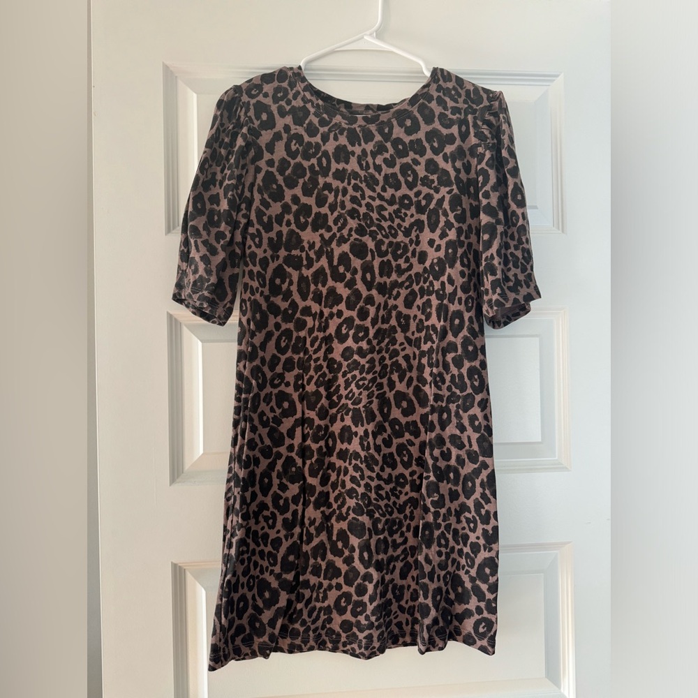 Sanctuary leopard print dress XS
